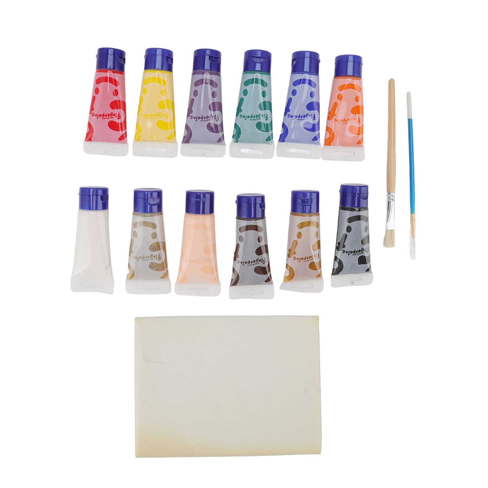Kit per pittura con le dita Set per pittura con le dita per graffiti lavabili per bambini in 12 colori