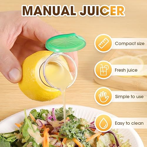 Miniatura 4 de Exprimidor manual de limón, exprimidor manual de naranja limón, exprimidor de cítricos de mano y vertedor de limón, exprimidor de limón, tapa de