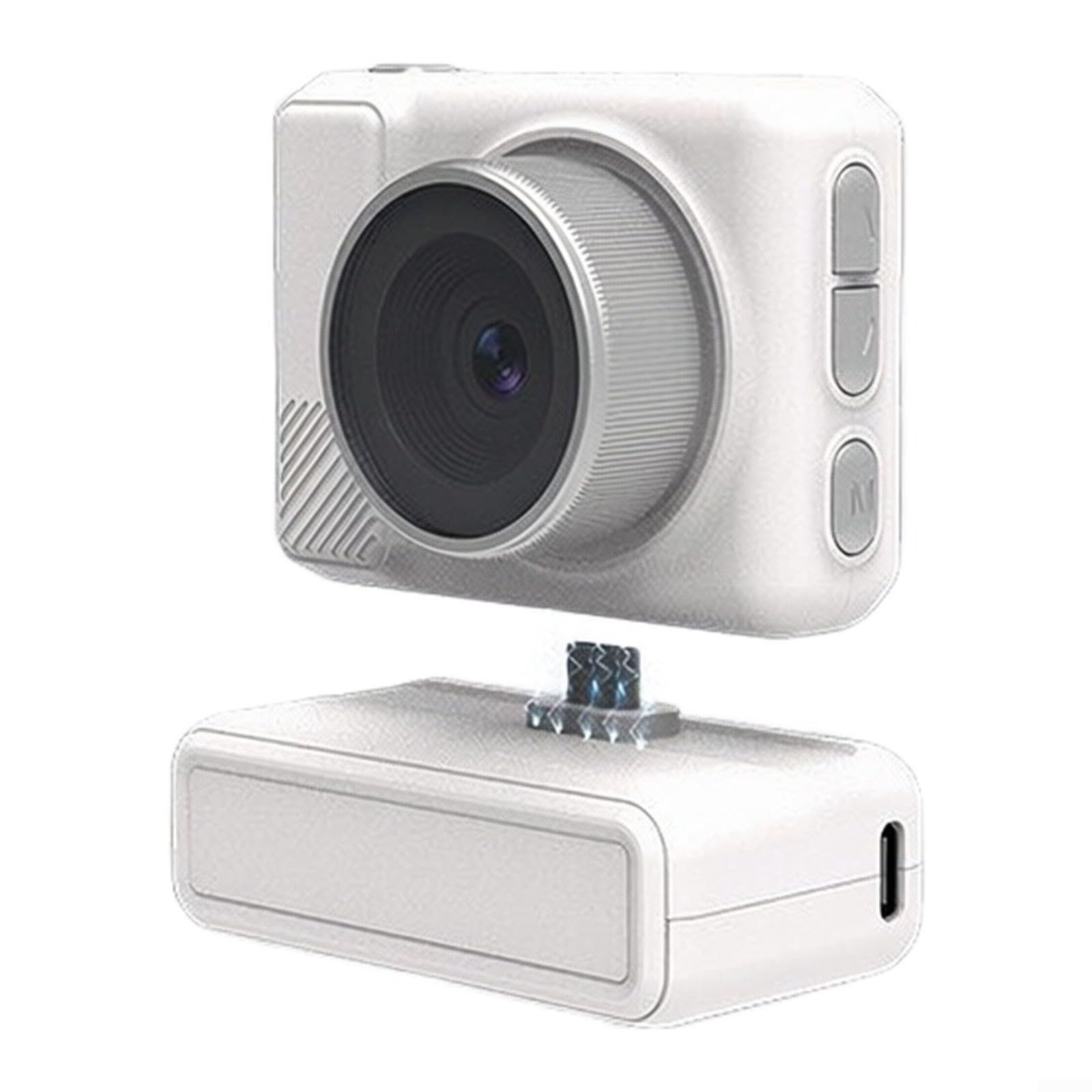 Fotocamera digitale 1080P retrò compatta, filtro luce LED compatta leggera fotocamera fotografica per vlog viaggi principianti studenti (bianco+32G)