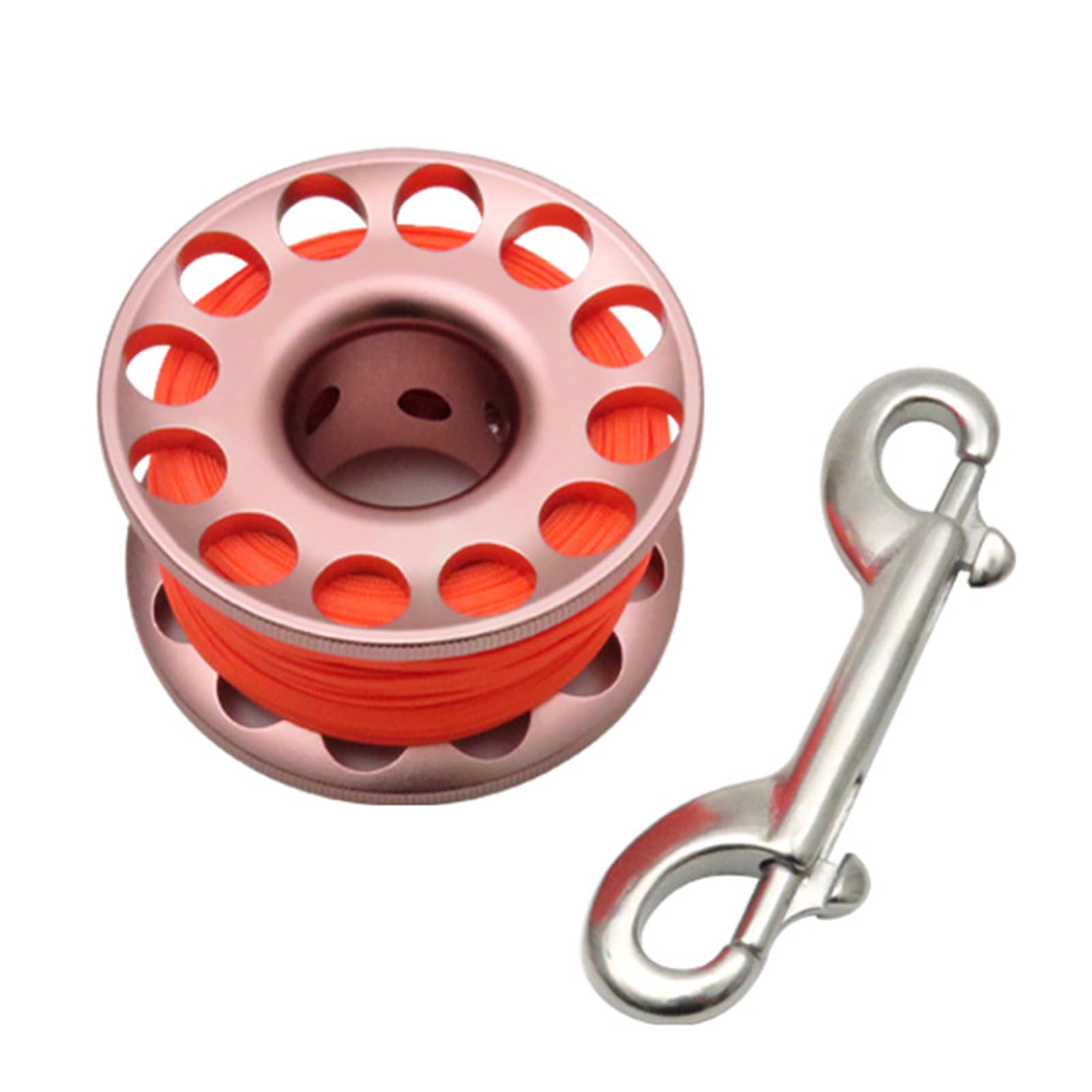 Aluminum Alloys Freediving Finger Spool Dives Reel Scubas Spool Finger Reel with Double Ended Bolts Clip Enduring Scubas Diving