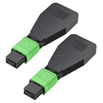 MPO/APC 12 Core Female Fiber Loopback Adapter, Singlemode Duplex 50/125m Fiber Optic Loopback Tester Cable for 40G 100G Networks and QSFP Testing2 Pack