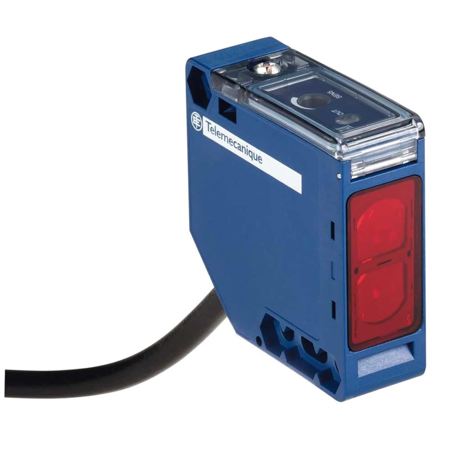Telemecanique Sensors XUK2ARCNL2R Thru-Beam Photoelectric Sensor Receiver, Compact 50 x 50 mm Body, AC/DC Input, 5-Wire Relay AC/DC Output, 1 NO 1 NC Contact, 2-m Electrical Cable