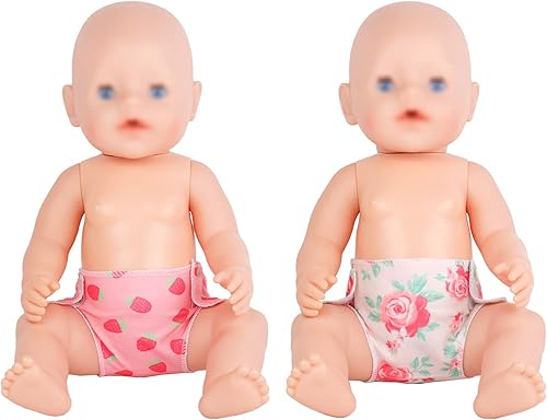 Miniatura 4 de SOTOGO 10 piezas de pañales para muñecas, ropa interior para muñecas, accesorios para muñecas de bebé de 14 a 18 pulgadas y muñecas americanas