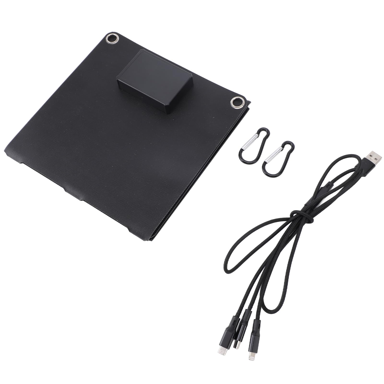 AUECOOR Pannello Solare Portatile 30 Watt, Flessibile E Pieghevole, Con Pinze E Carica Batteria, Per Auto, Barca, Camper, Campeggio