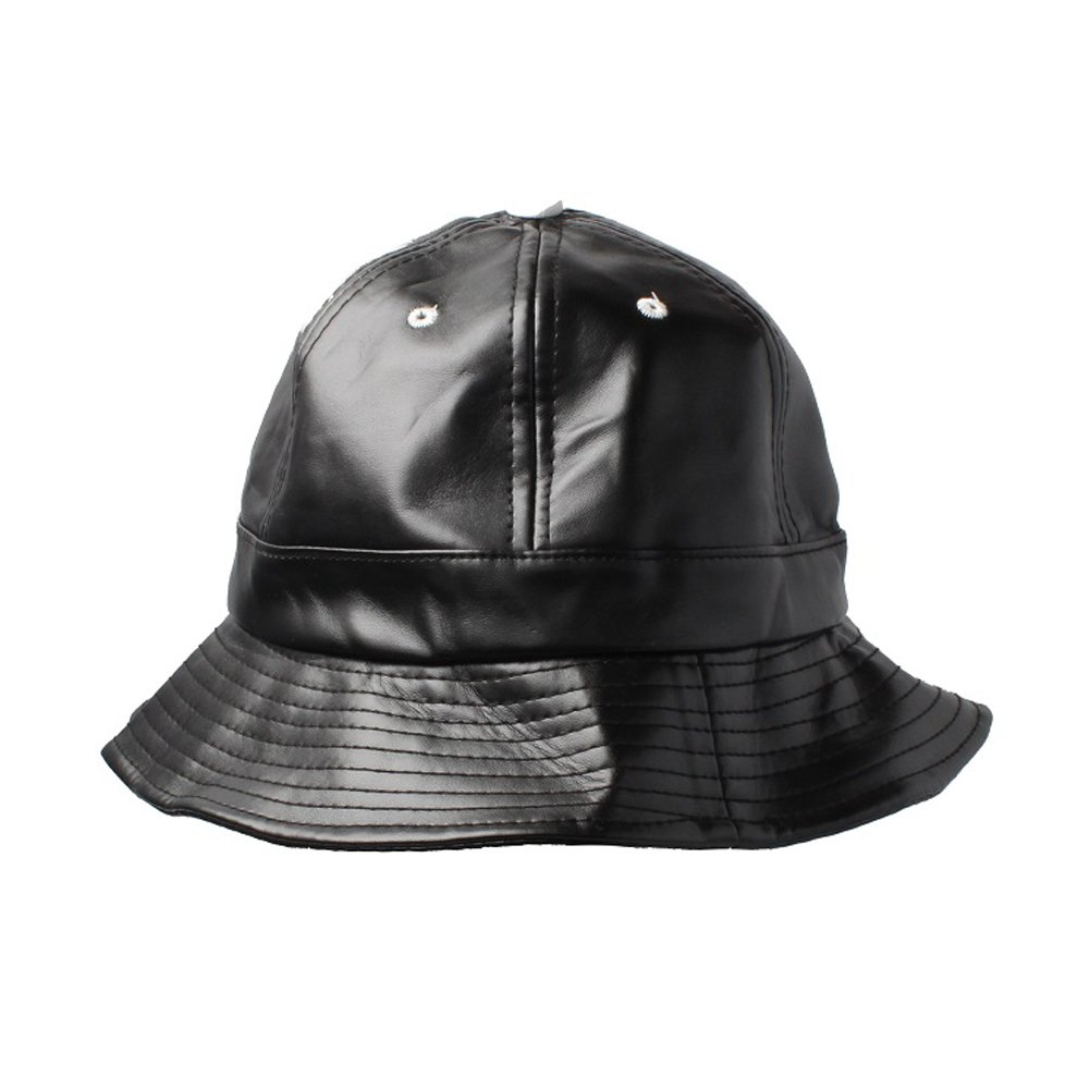 AccessoryoBlack PVC Leather Bucket Hat