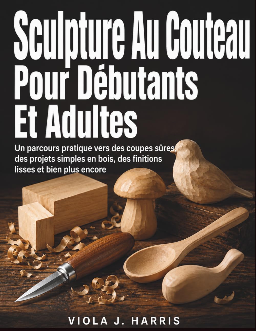 Sculpture Au Couteau Pour Débutants Et Adultes: Un parcours pratique vers des coupes sûres, des projets simples en bois, des finitions lisses et bien plus encore