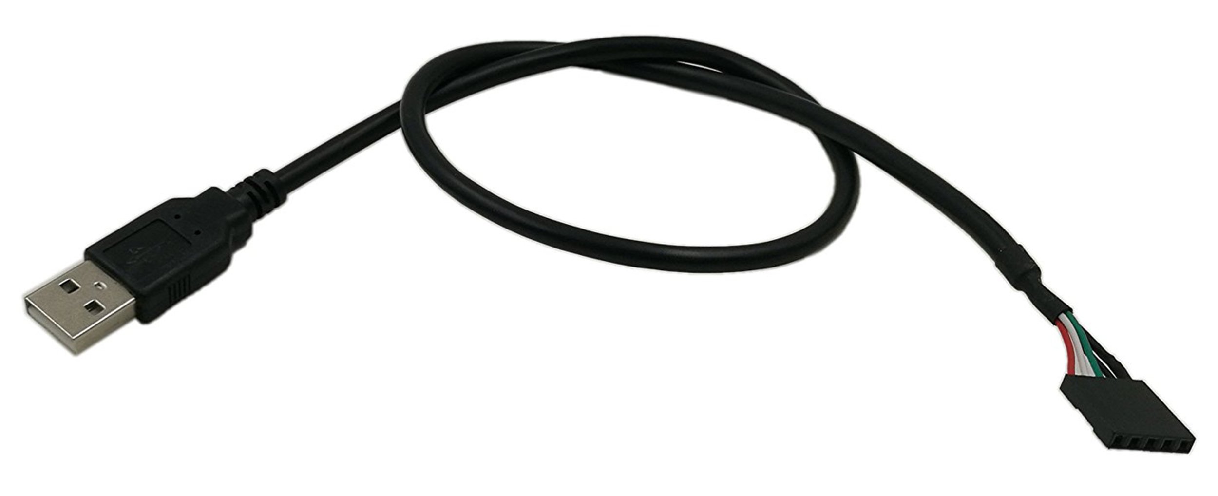 USB 2.0 tipo A macho a Dupont 5 Pin hembra cabecera placa base cable cable (19.7 in)