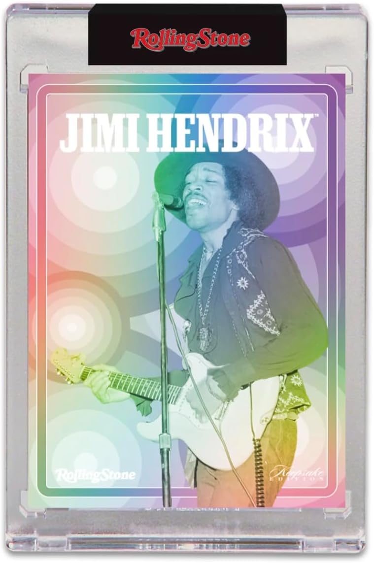 2025 Rolling Stone Jimi Hendrix Keepsake Premiere Edition Box: 1 Blind-Wrapped Card Per Box, Authentic Gems & Metals, 200 Unique Cards