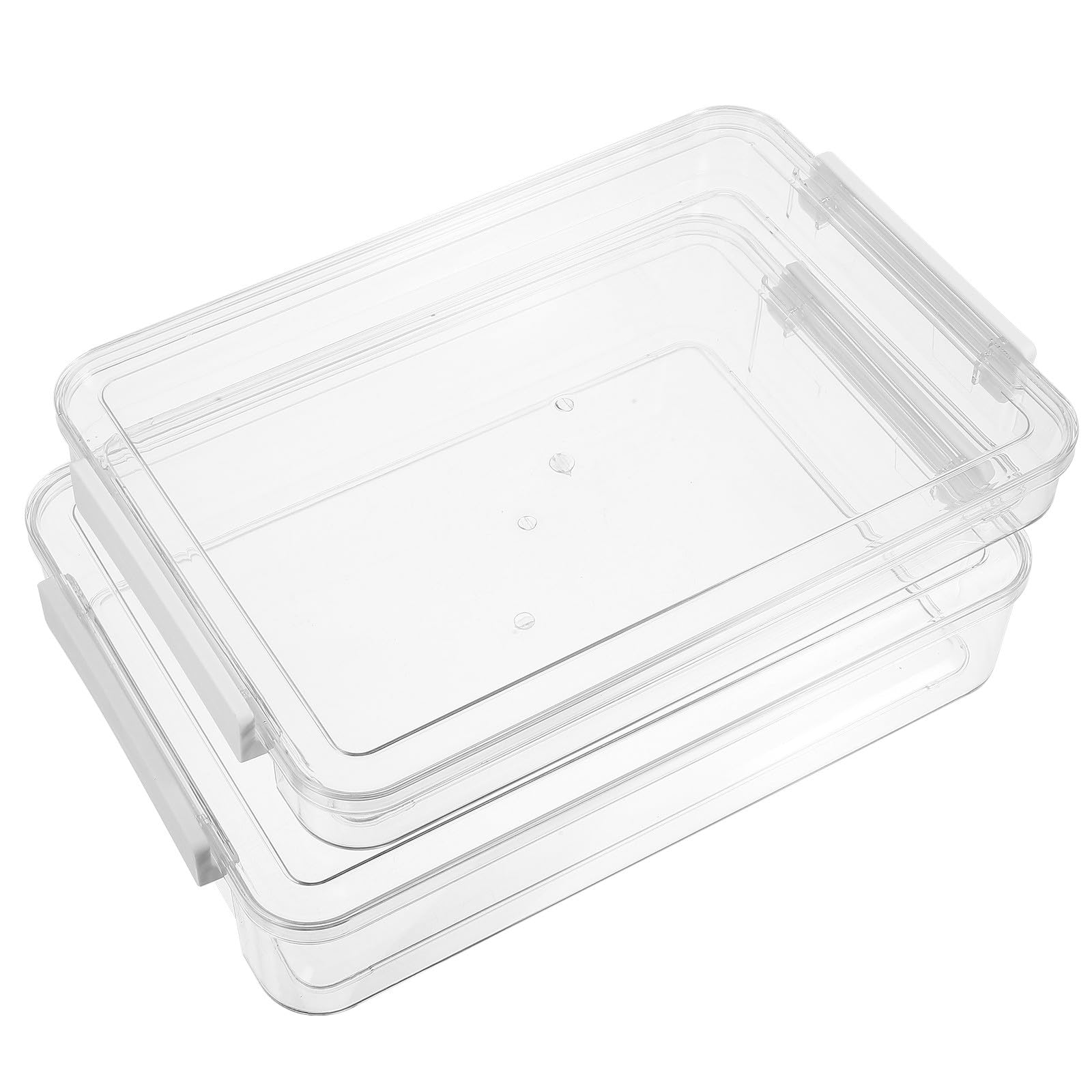 Abschlussstimmung Aktenbox aus Kunststoff mit Deckel Transparent 2 Stück Dokumenten Organizer Kasten mit Großem Fassungsvermögen für Büro und Schule