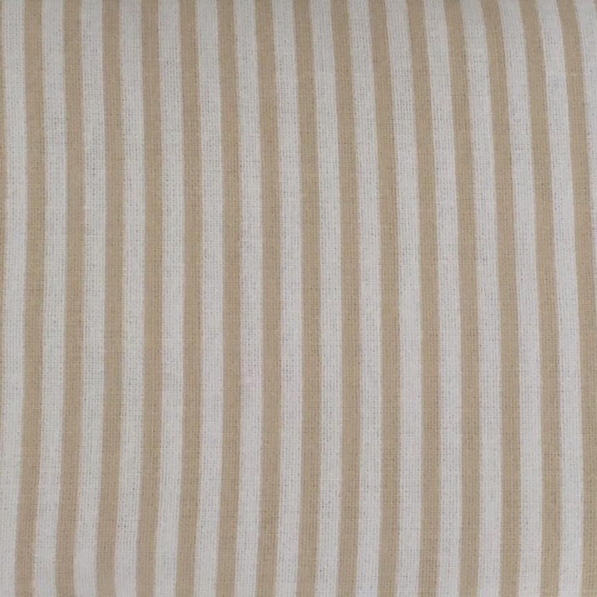 Snugglemore Luxury 100% Brushed Cotton Flannelette Pillowcase Pair (Natural Stripe)