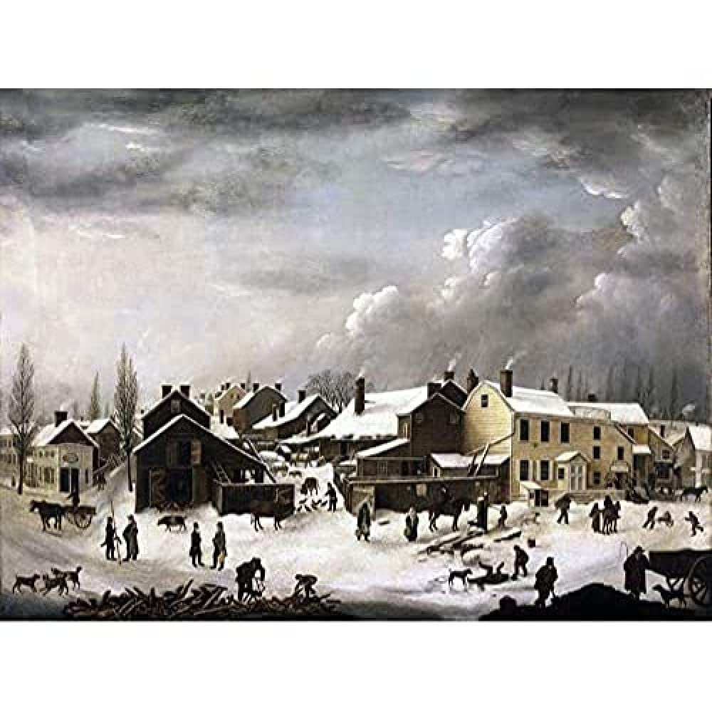 Fine Art Prints Francis Guy Winter Scene In Brooklyn Unframed Wall Poster Home Decor Premium