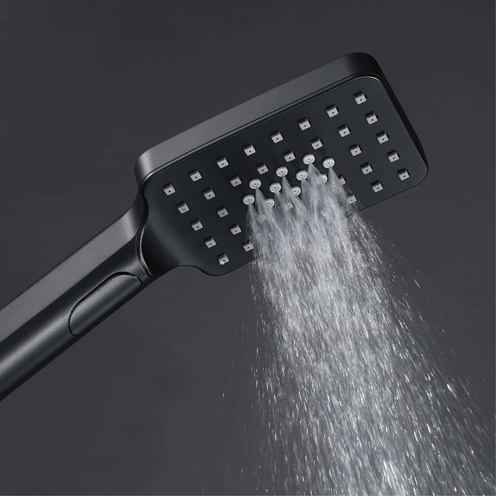 Nero Soffione Doccia Universale Doccetta per Doccia con 3 modalità di Funzione, ABS Telefoni Doccia Alta Pressione Doccetta per Vasca con Ottone Supporto Doccia, 1.5M Tubo Doccia