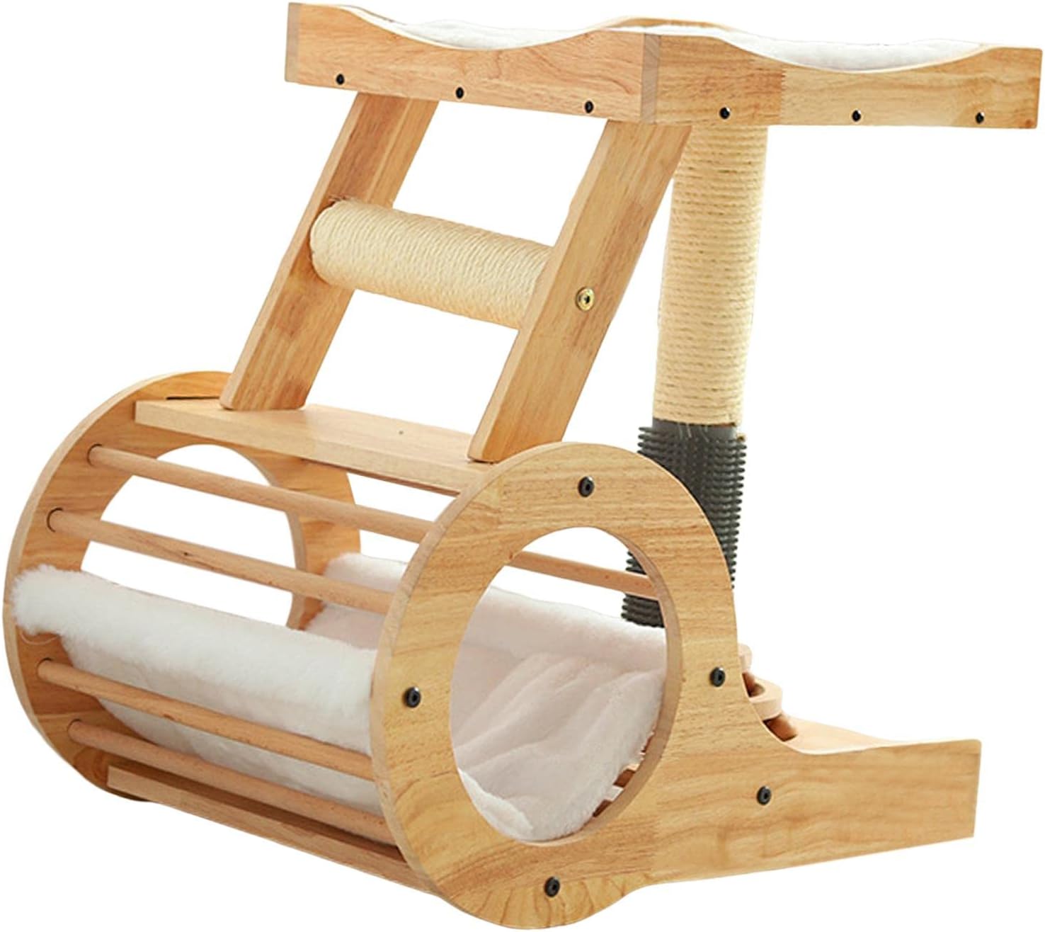 Cat Climbing Frame, Sofa Scratch Toy Activity Center Scratching Post Furniture Protector Playground Ladder Cat Scratcher for Kitten, Style A