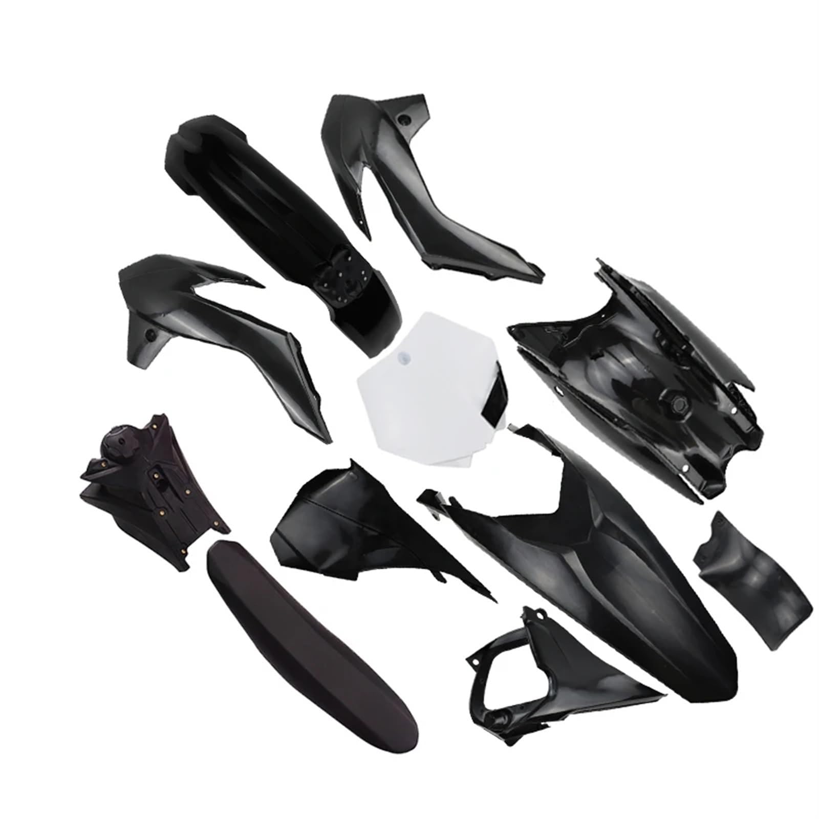 Cubierta de plástico for Motocicleta, Kit de Cubierta de Cuerpo de carenado con Tanque de Combustible KT 85 Dirt Bike Pit Bik KT85 Motocross Kit de carenado para Motocicleta(Schwarz)