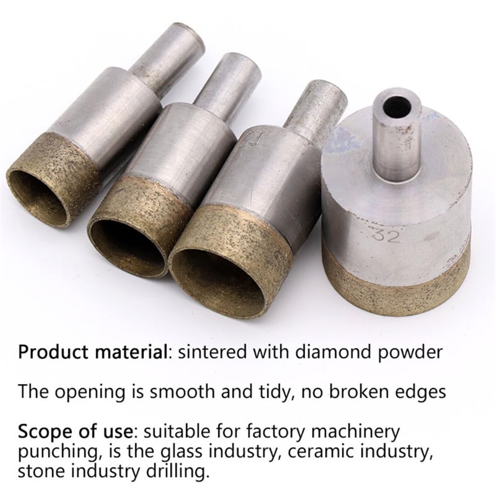 szt. Chwyt 10 mm Spiekane wiertła diamentowe rdzeniowe 4-45 mm Otwornica prosta Wiertarka stołowa do szkła Ceramiczny kamień Marmur Jadeit Plastik, chwyt 10 mm