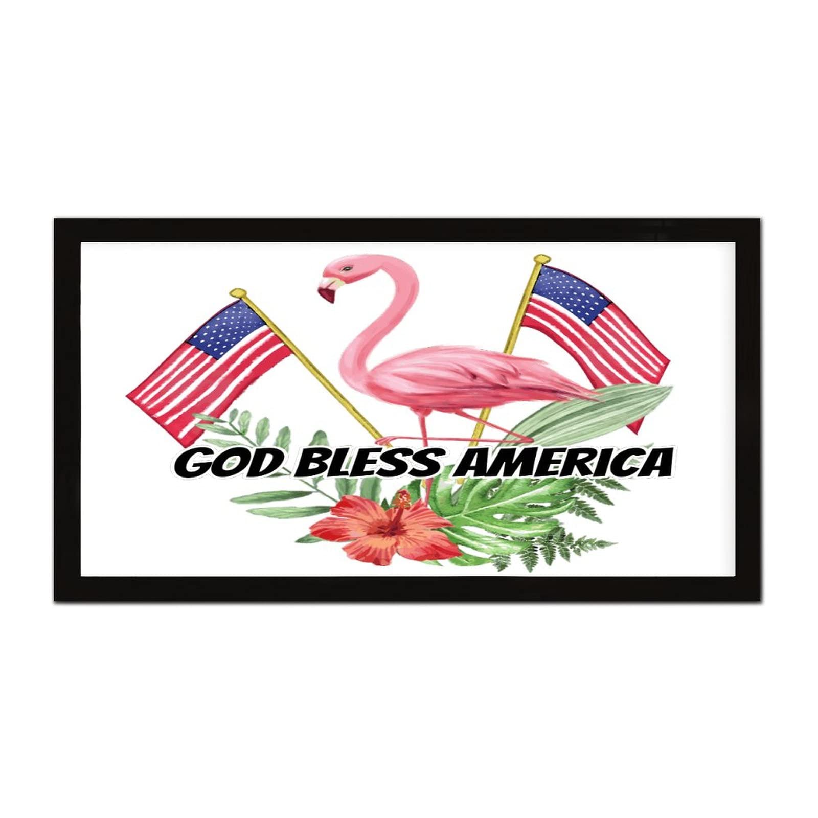 Cadeau décoration vintage en bois avec message patriotique américain 55cm