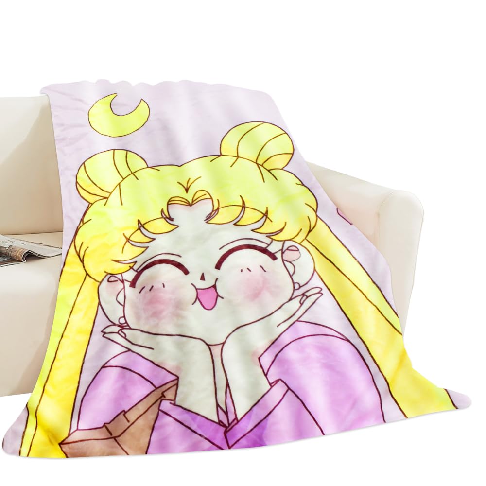 YEIUZPT Soft Blanket Throw, Cute Flannel Blanket for Kids Cartoon Throw Bed Linen Blanket Fluffy Cozy Blanket Soft and Warm Coral Plush Blankets Lightweight Sofa Blanket for Kids (80x100CM)
