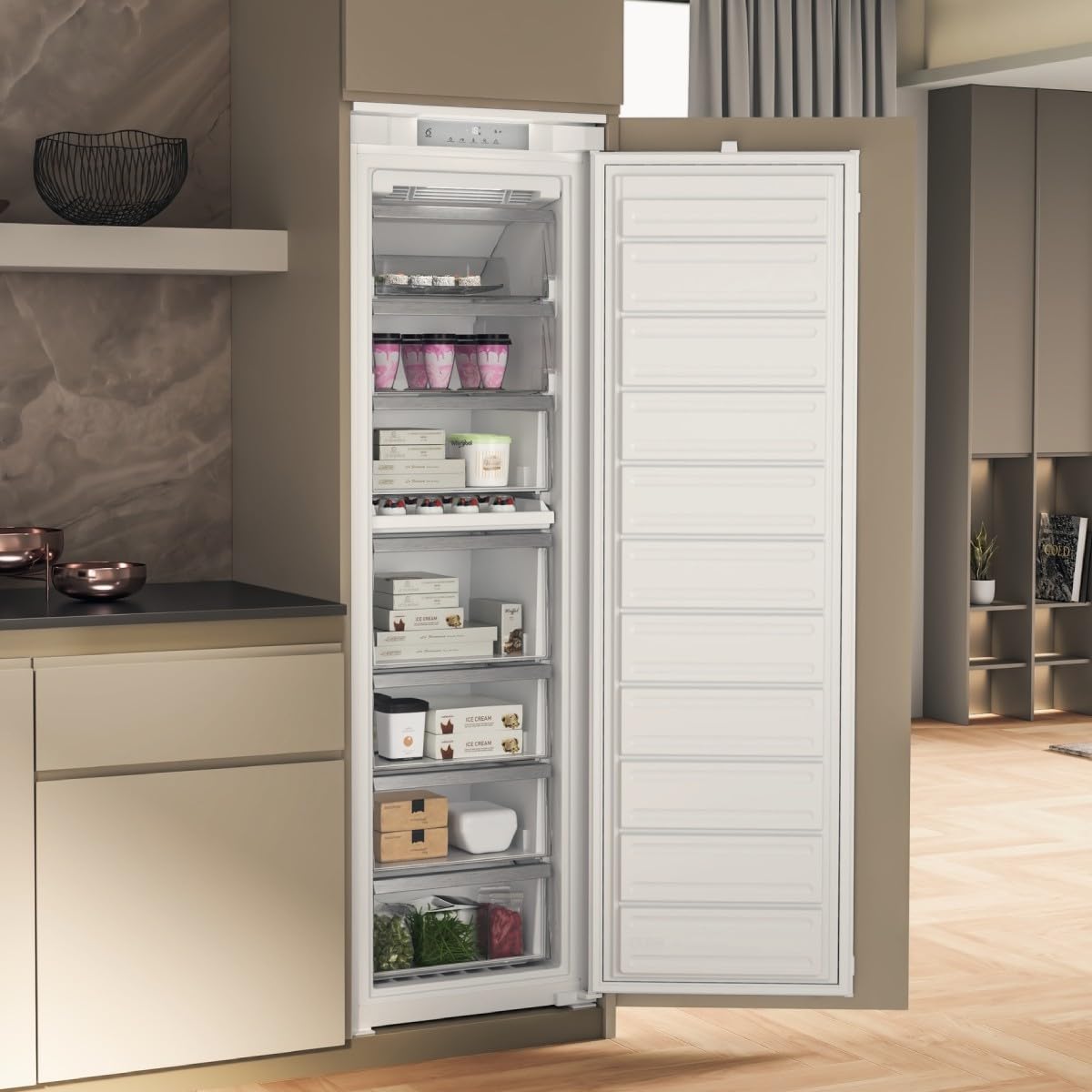 Arca vertical empotrable Whirlpool 209L blanco - WHSD18F083C1 P