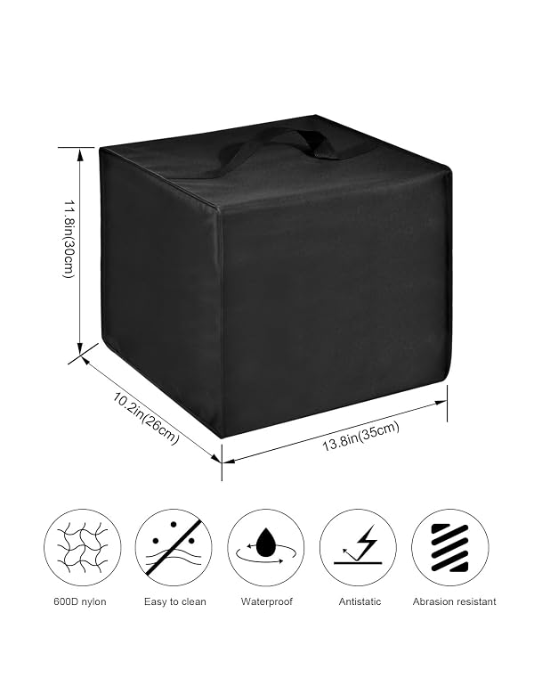 Bread Maker Cover Bread Machine Lid Anti-static Heat-resistant Nylon Protector Case for KBS 17-in-1 Bread Maker-Dual Heaters Dough Maker/Pro Stainless Steel Bread Machine 2LB (Black) by EiiJugaloo - Image 9