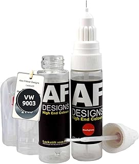 Lápiz de retoque compatible con Volkswagen, color negro 9003, secado rápido + barniz transparente Tufplack