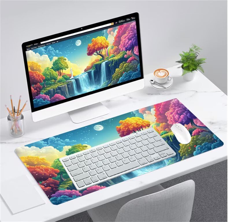 Tapis de souris de jeu lavable grand format pour éviter les glissements de bureau - 2
