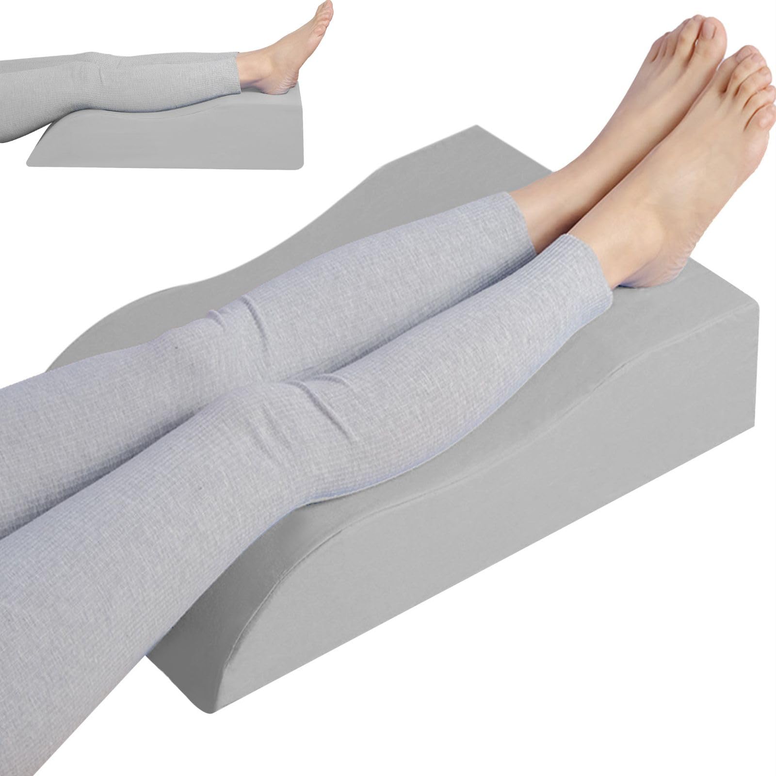 Almohada de Espuma viscoelástica para piernas, cojín ergonómico en cuña y reposamuñecas, cojín venoso para Las piernas, Alivio de Espalda, Dolor de Cadera y piernas