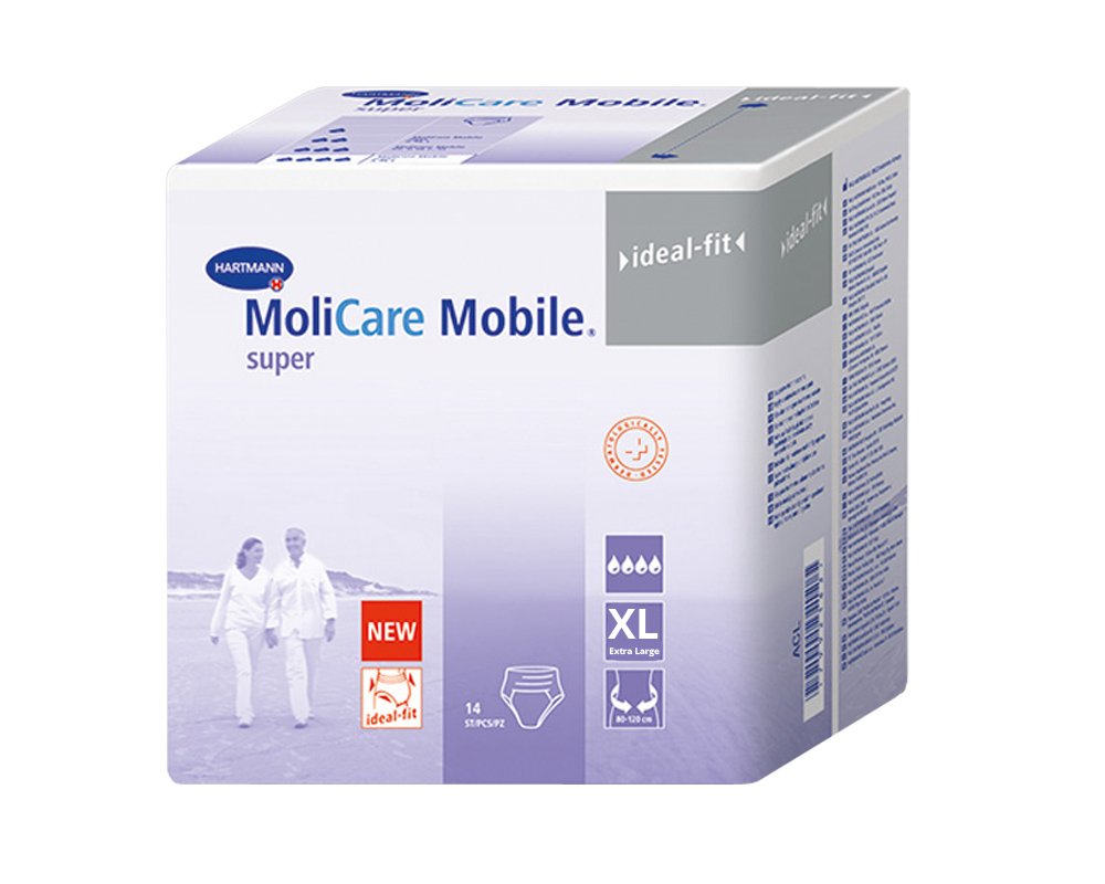 MoliCare Mobile super, Gr. 4 (XL), 4x14 Stk., DISKRETER VERSAND, Inkontinenz-Pants für Damen/Herren bei starker Inkontinenz