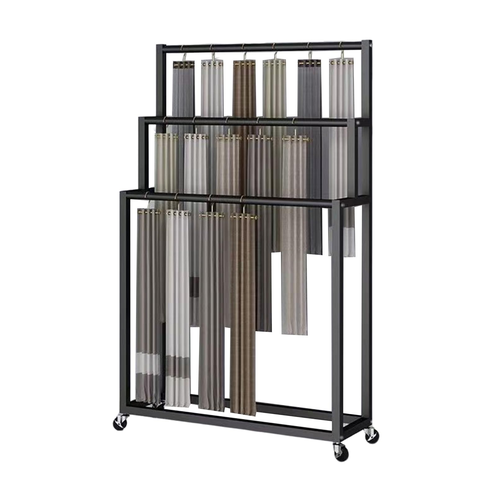Grand support de rangement en acier pour suspendre vos rouleaux de tissu lourds