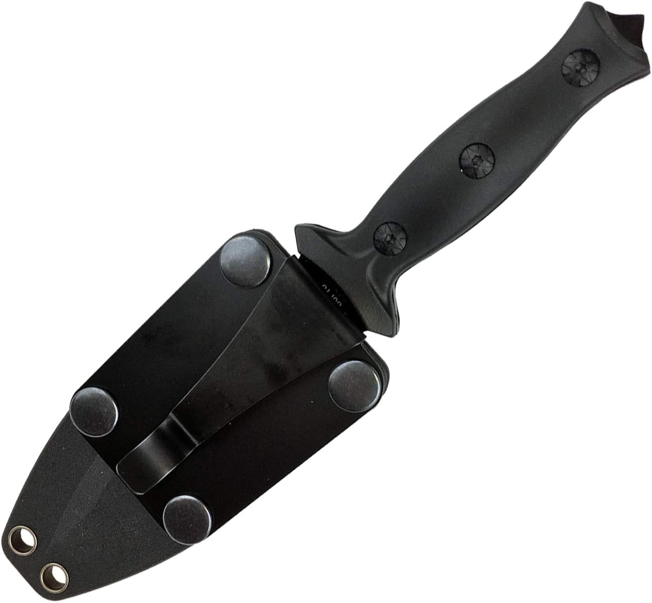 ABKT Boot Knife - Black - Fixed Blade Knife for Survival - Injection Molded Handle & Sheath