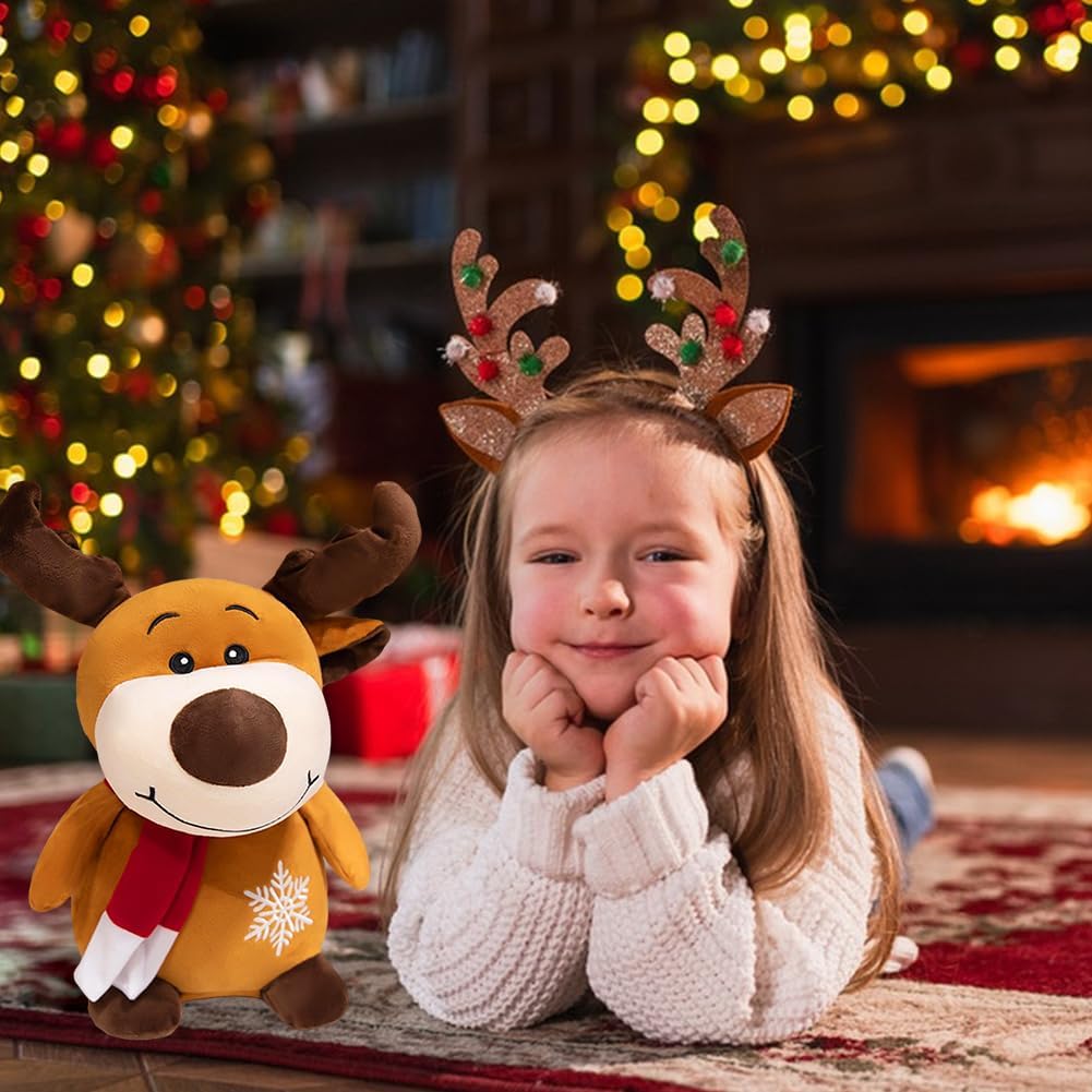 LKNBIF Christmas Elk Stuffed Animal, Christmas Decorations Reindeer Plush Toy, Cute Reindeer Soft Plush Doll - Image 3