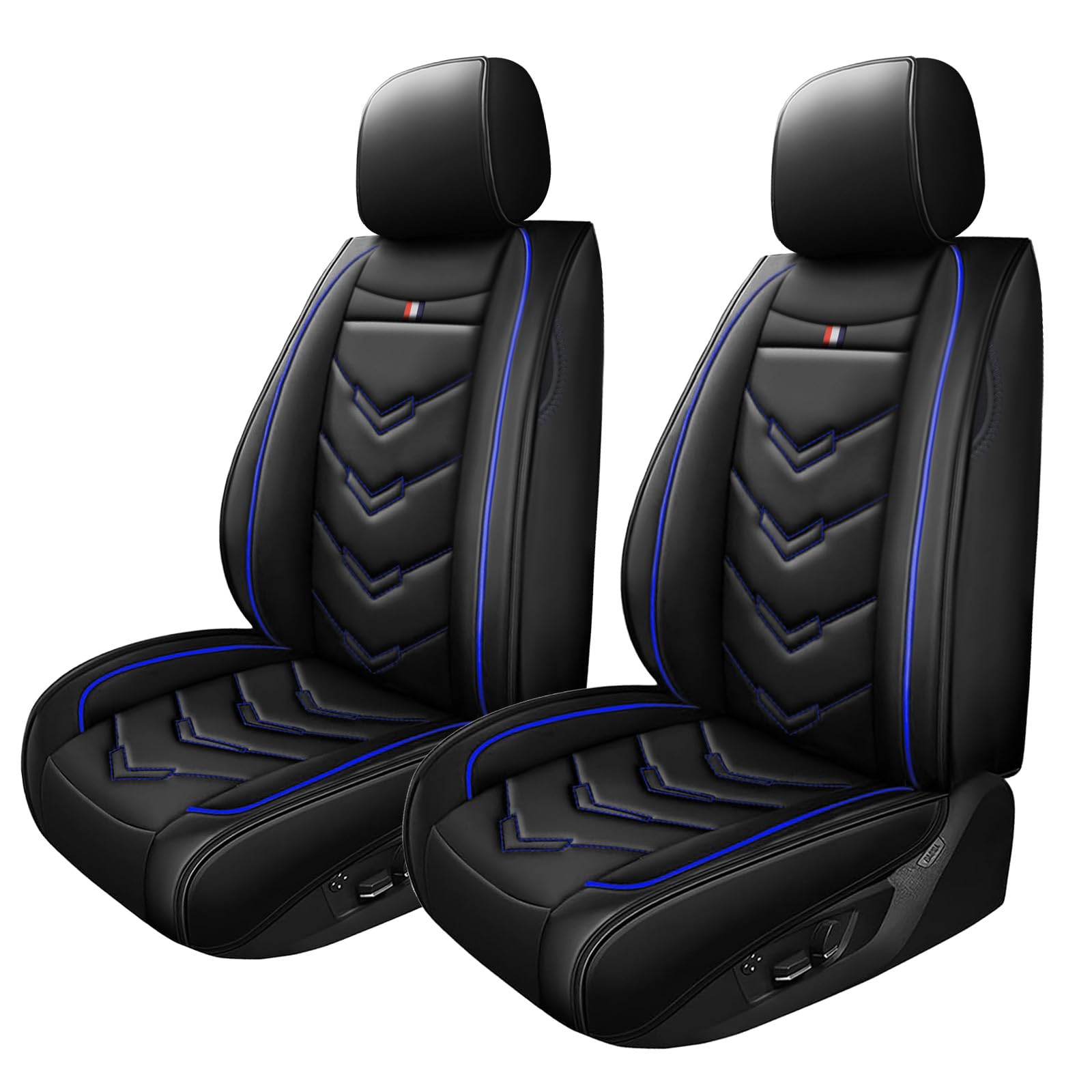 Car Seat Cover for Ford Transit (Black Blue, 2 Seats Standard)