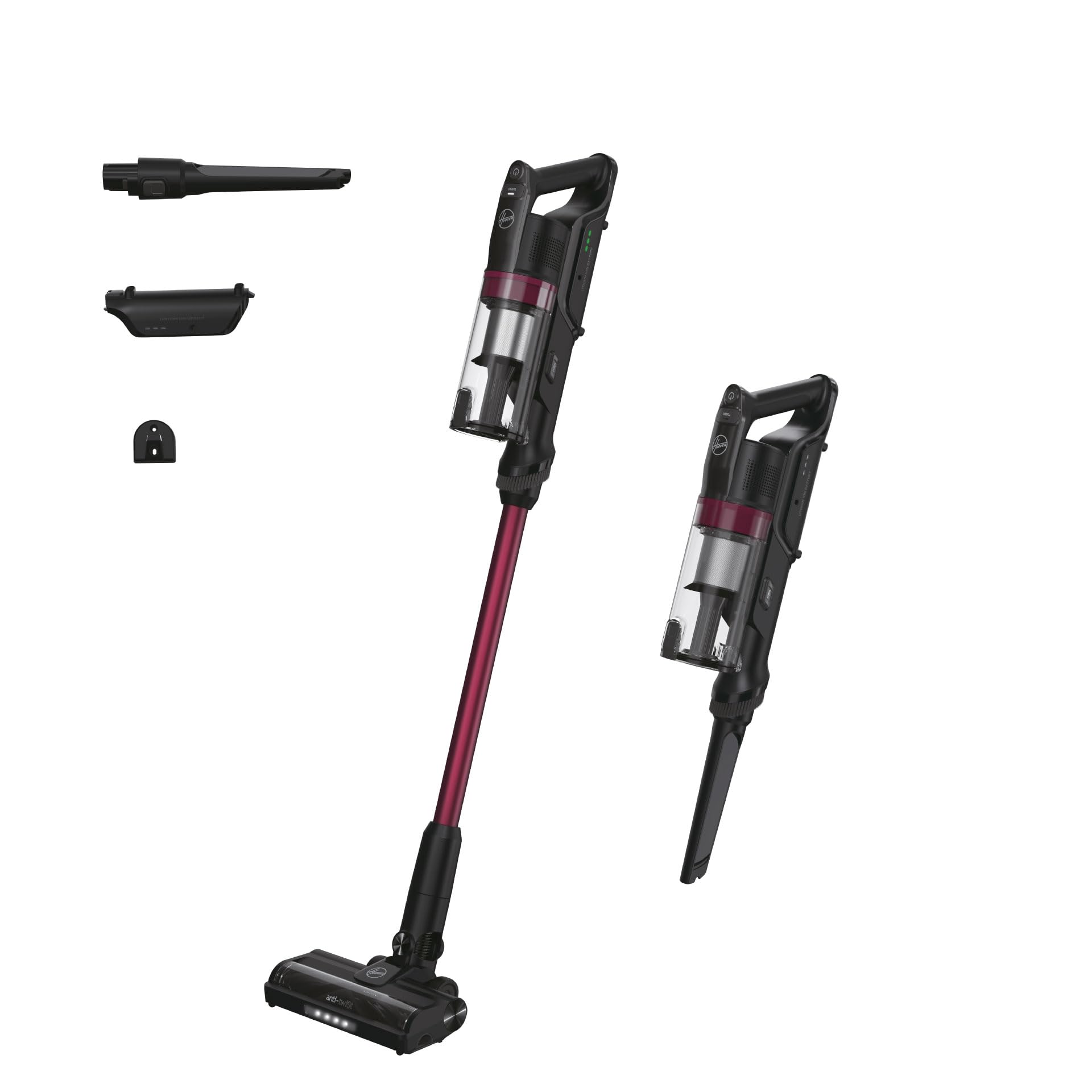 Hoover HF1 Plus Cordless Stick Vacuum Cleaner with Turbo Suction Mode, Up to 45 Min Runtime, LED Lights, Multi-Floor Nozzle, Anti Hair Wrap, Handheld Capability, 165w [HF1P10H]