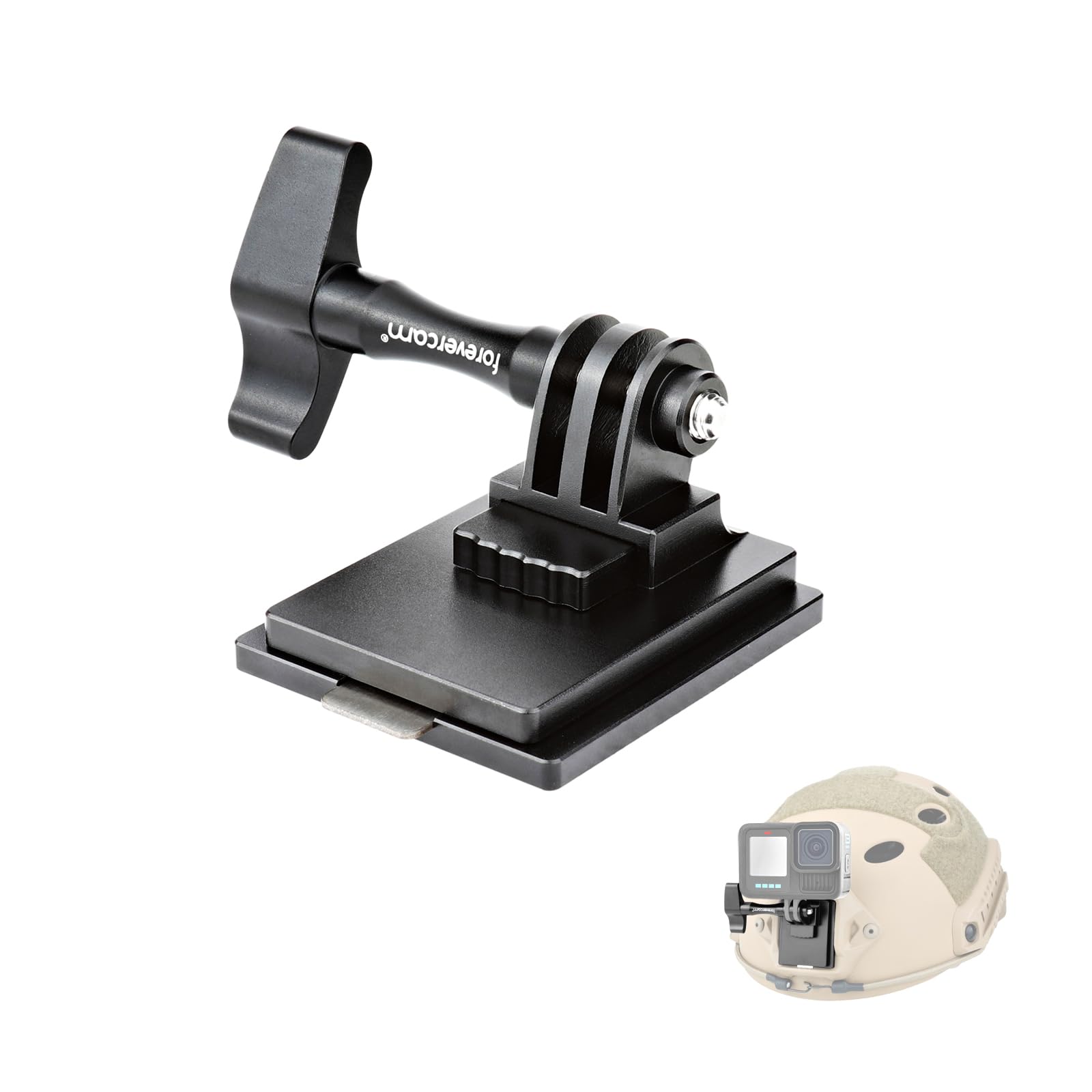 Forevercam Airsoft Helmet Tactical Helmet Mount for Gopro Hero 13/12/11/10/9/8 Quick Release Buckle Adapter Aluminum NVG Mount for DJI Osmo Insta360