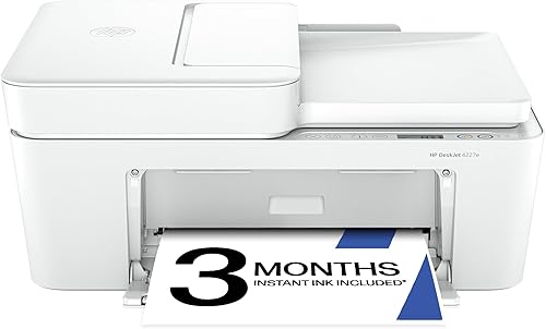 HP DeskJet 4255e - Impresora inalámbrica de inyección de tinta todo en uno, escáner, fotocopiadora, lo mejor para el hogar, 3 meses de tinta