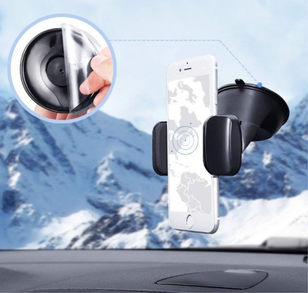 uchwyt samochodowy do telefonu, Universal Car Regulowana nawigacja 360 stopni Mobilny klips w samochodzie Składany do samochodu(Rosso)