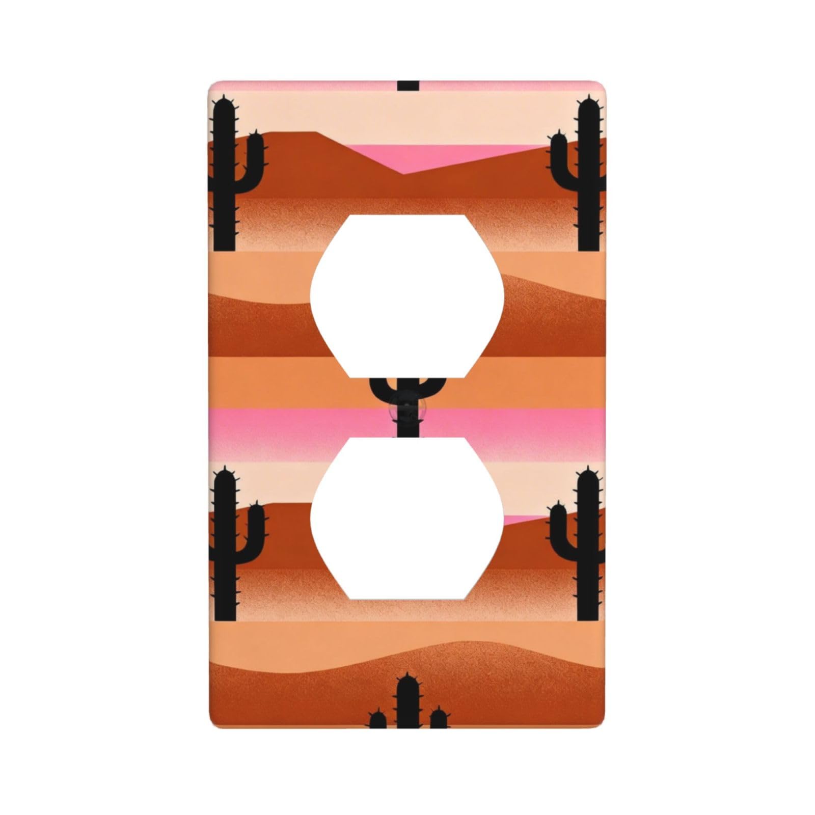 Southwest Desert Unbreakable Polycarbonate Switch Plate-1 Gang Screwless Wall Plate for Home Office