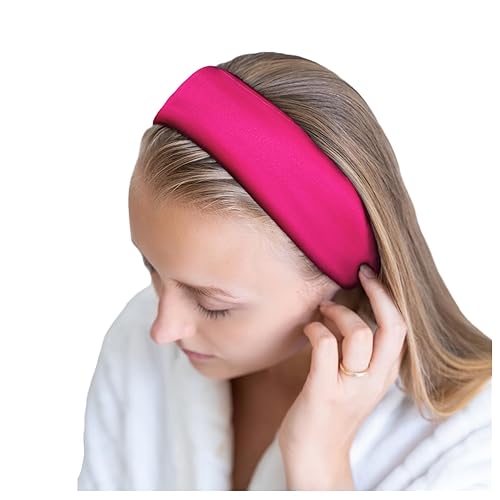 Miniatura 6 de Celestial Silk Diadema de spa 100% seda de morera ajustable para mujeres, uso para lavar la cara, cuidado de la piel, maquillaje - Banda de belleza
