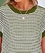 PRETTYGARDEN Short Sleeve Sweater for Women 2026 Summer Outfits Striped Pullover Cap Sleeve Knit Sweaters Vest Tops Trendy(Army Green,Medium)