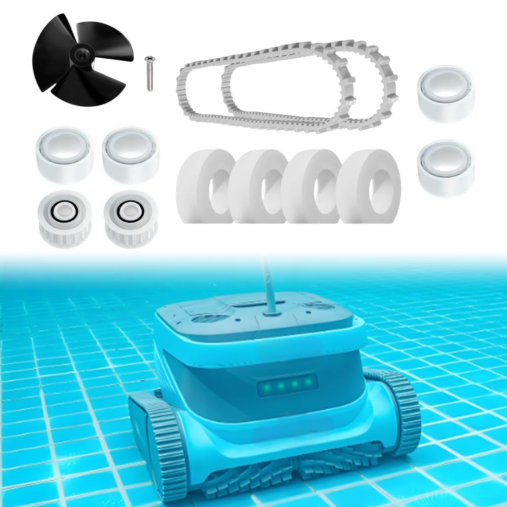 Kit de reparación de limpiador de piscina, juego de polea de correa de impulsor de 13 piezas, piezas de repuesto para mantenimiento robótico de aspiradora, construcción de plástico para una limpieza