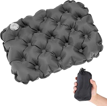 Ptwola Inflatable Seat Cushion Portable Travel Airplane Seat Cushion Self Inflating Camping Air Sitting Pad Portable Bleacher Cushion for Office Chair Hiking Outdoor Climbing Kayak Patio Car