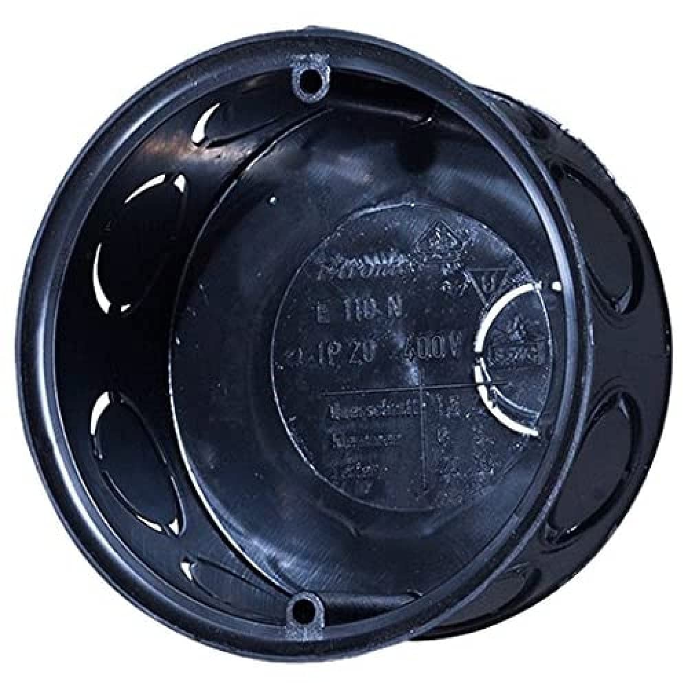 f-tronic Unterputz-Abzweigdose, 35 mm Tiefe, Ø72 mm, E110, Inhalt 25 Stück, Schwarz