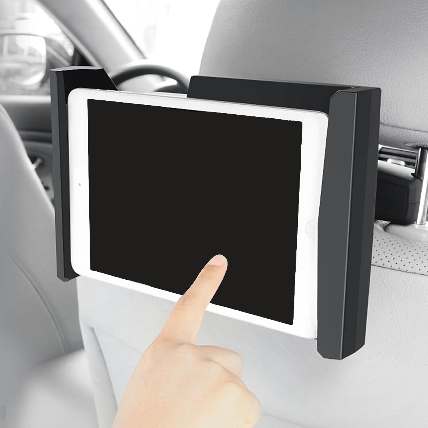 Flexible Car Headrest for Pad Mount Tablet Holder for Rear Seats Entertainment with Multi Position Grips Multifunctional for Pad Holder
