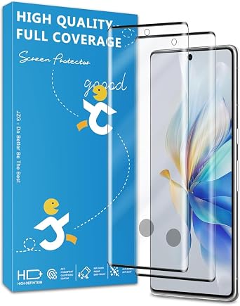 JZG 2 Pack for Google Pixel 7 Pro Screen Protector Tempered Glass, No Camera Lens Protector, Fingerprint Unlock, Anti-Shock, Bubble Free, Case Friendly