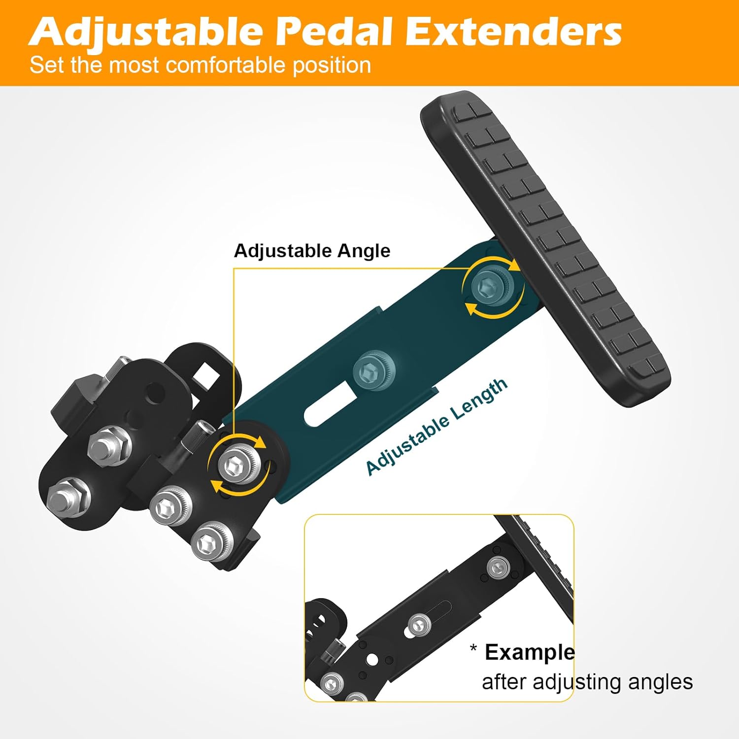 Gas and Brake Pedal Extenders for Short Drivers | Fits Cars, Go Kart, Ride-On Toys | Adjustable Length & Angle for Auto Vehicles Brake & Accelerator Pedals (Sport)
