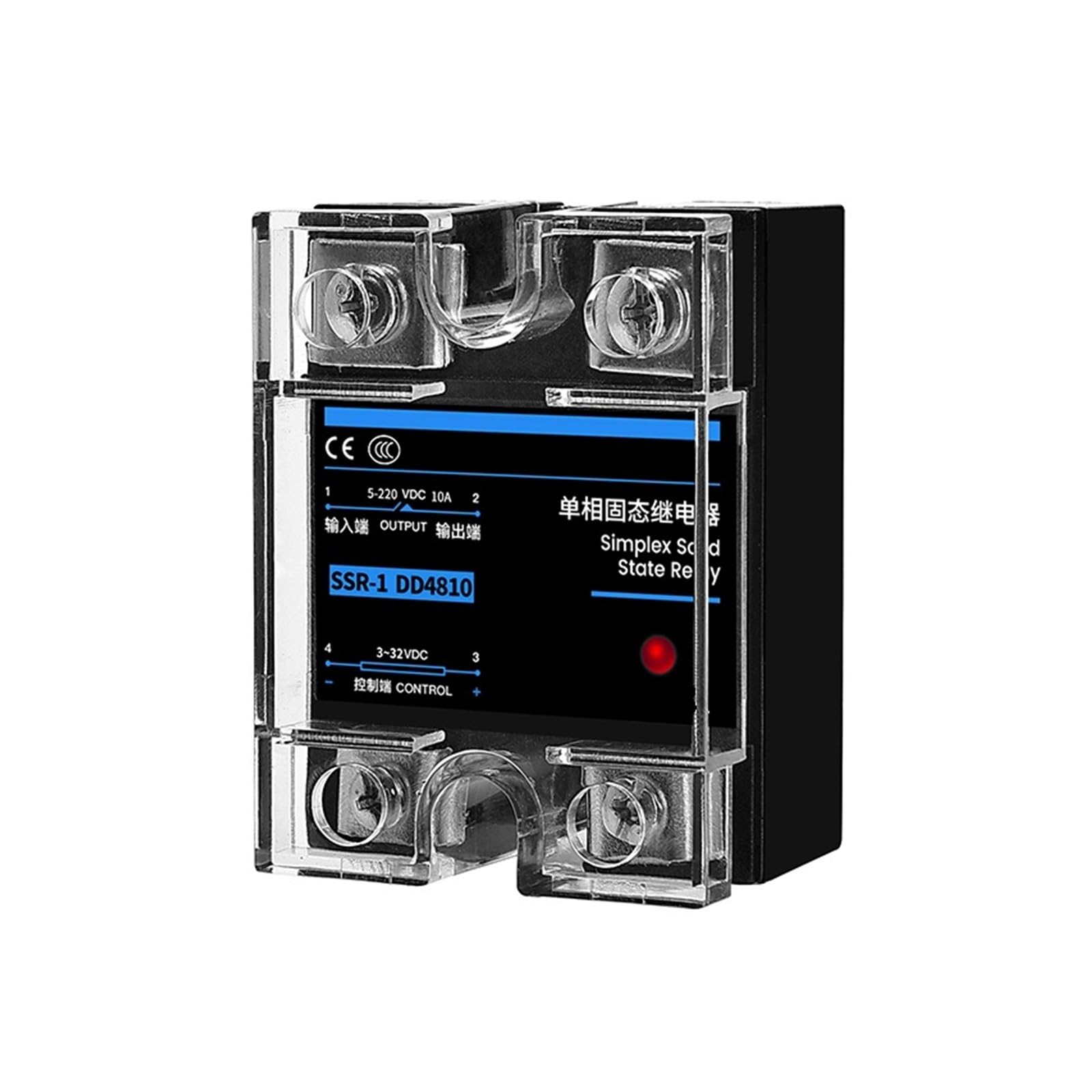 relè a stato solido Modulo relè a stato solido SSR-25DA SSR-40DA SSR-40AA SSR-40DD SSR 10A 25A 40A 60A 80A 100A DD DA AA for il controllo della temperatura PID(AA,SSR-100A)