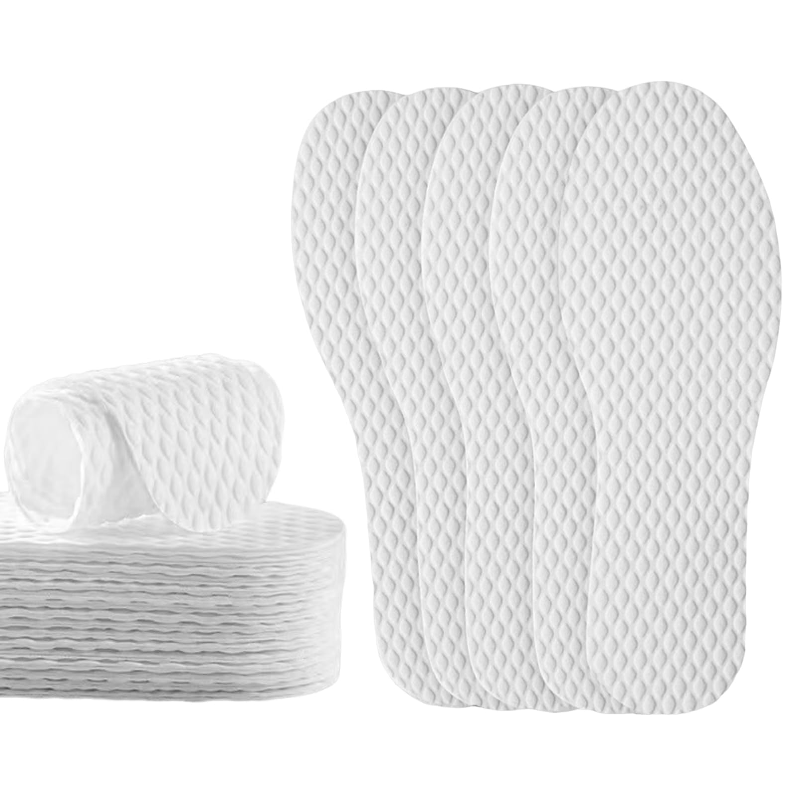 JWFLCK 20 Pairs Disposable Insoles - Breathable Shoe Liners for Men and Women, Ultra-Thin Replaceable Inserts, Perfect for Hiking, Running, and Daily