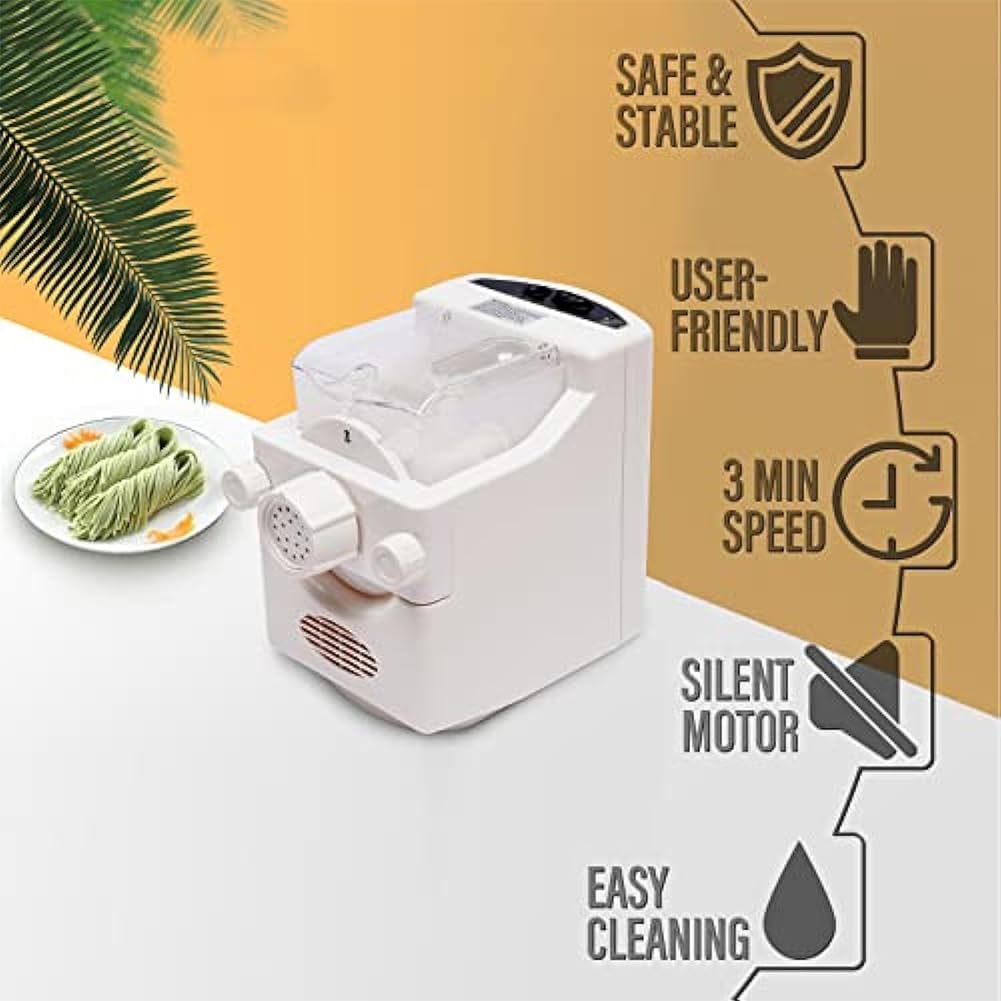 Portable Automatic Pasta Maker, Small Electric Noodle Press kneading Dumpling Wonton Multi-Function Dough Mixing Machine, for Spaghetti, Noodles, Dumpling Skin A