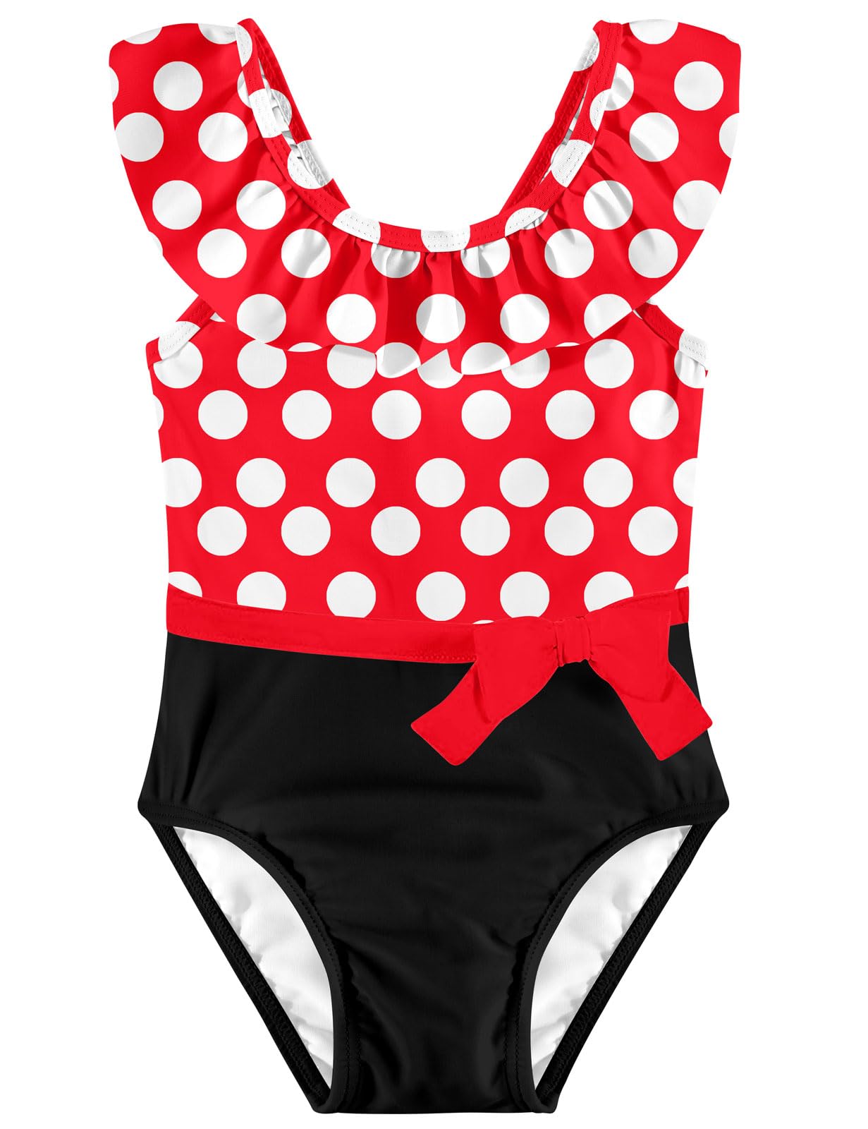Girls One Piece Swimsuits Toddler Cute Ruffle Bathing Suits Quick Dry Beach Swimwear Size 2-7 Years