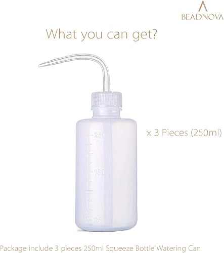 Miniatura 7 de BEADNOVA Botella de riego de 16.9 fl oz, 17 onzas, regadera de plantas de interior, botella de enjuague de plástico para extensiones de pestañas,