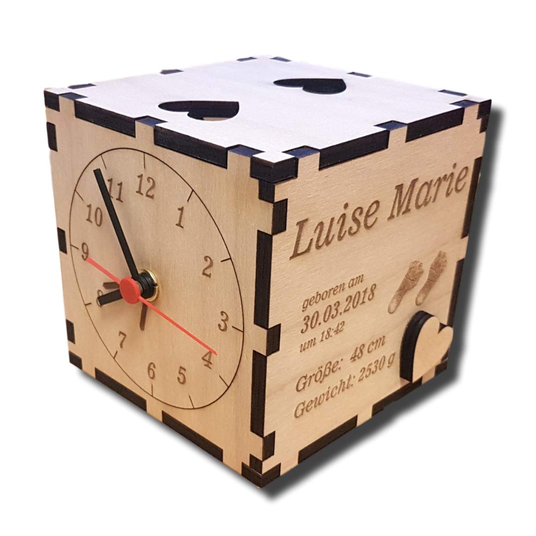 Cadeaux spéciaux de naissance : cube en bois personnalisé pour fille et garçon